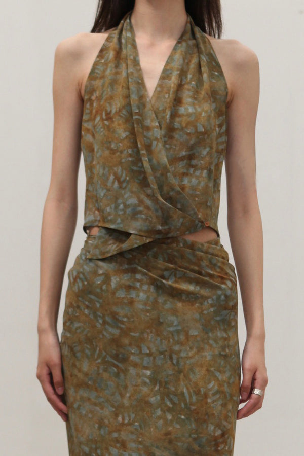 Cortana 25 Spring/Summer ETNA Top/Skirt Spain CTN-SS25-A0367-TRAP PRINT Top (A2274)